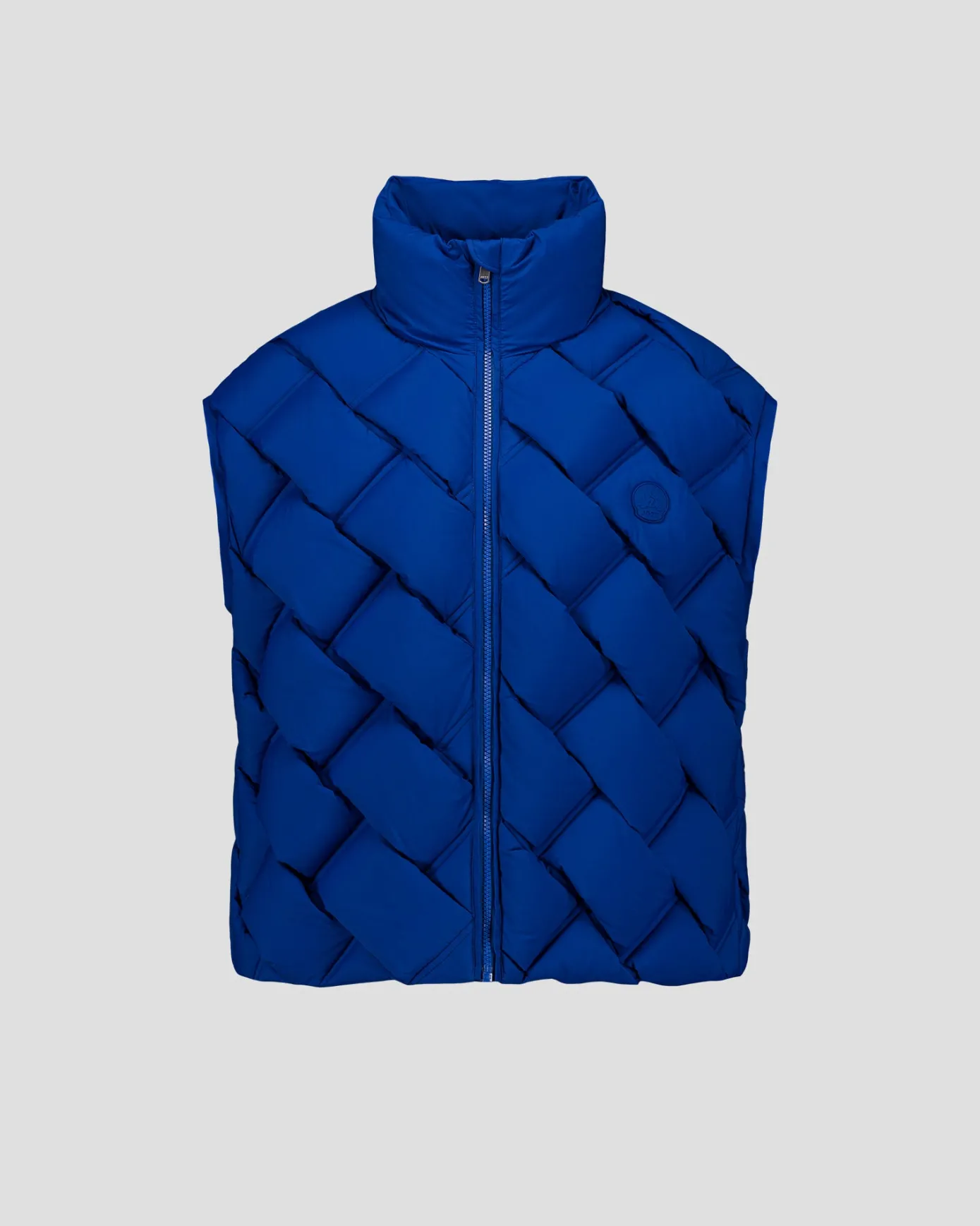 Veste Grand Froid puffer tressée Bleu cobalt Alya