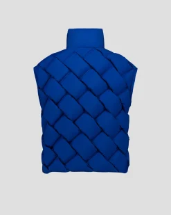 Veste Grand Froid puffer tressée Bleu cobalt Alya