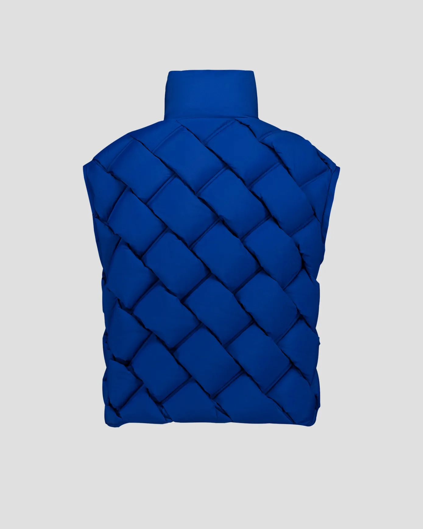 Veste Grand Froid puffer tressée Bleu cobalt Alya