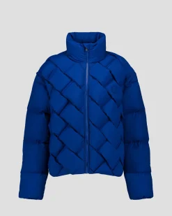 Veste Grand Froid puffer tressée Bleu cobalt Alya