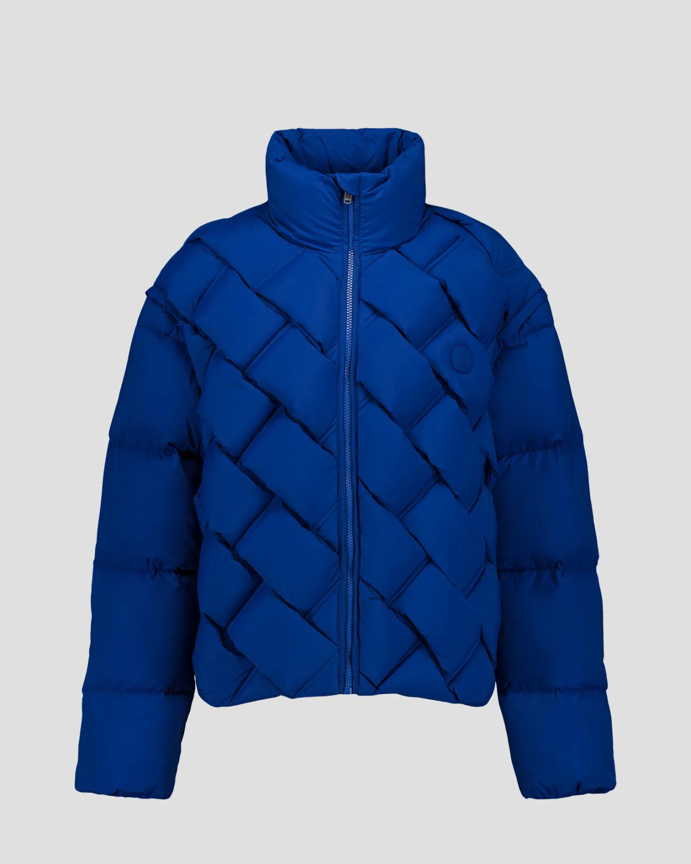 Veste Grand Froid puffer tressée Bleu cobalt Alya