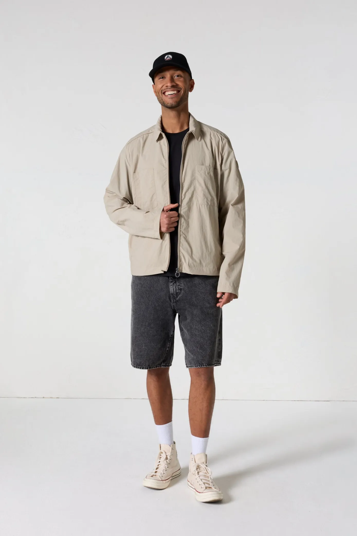 Veste légère col chemise Beige Guy