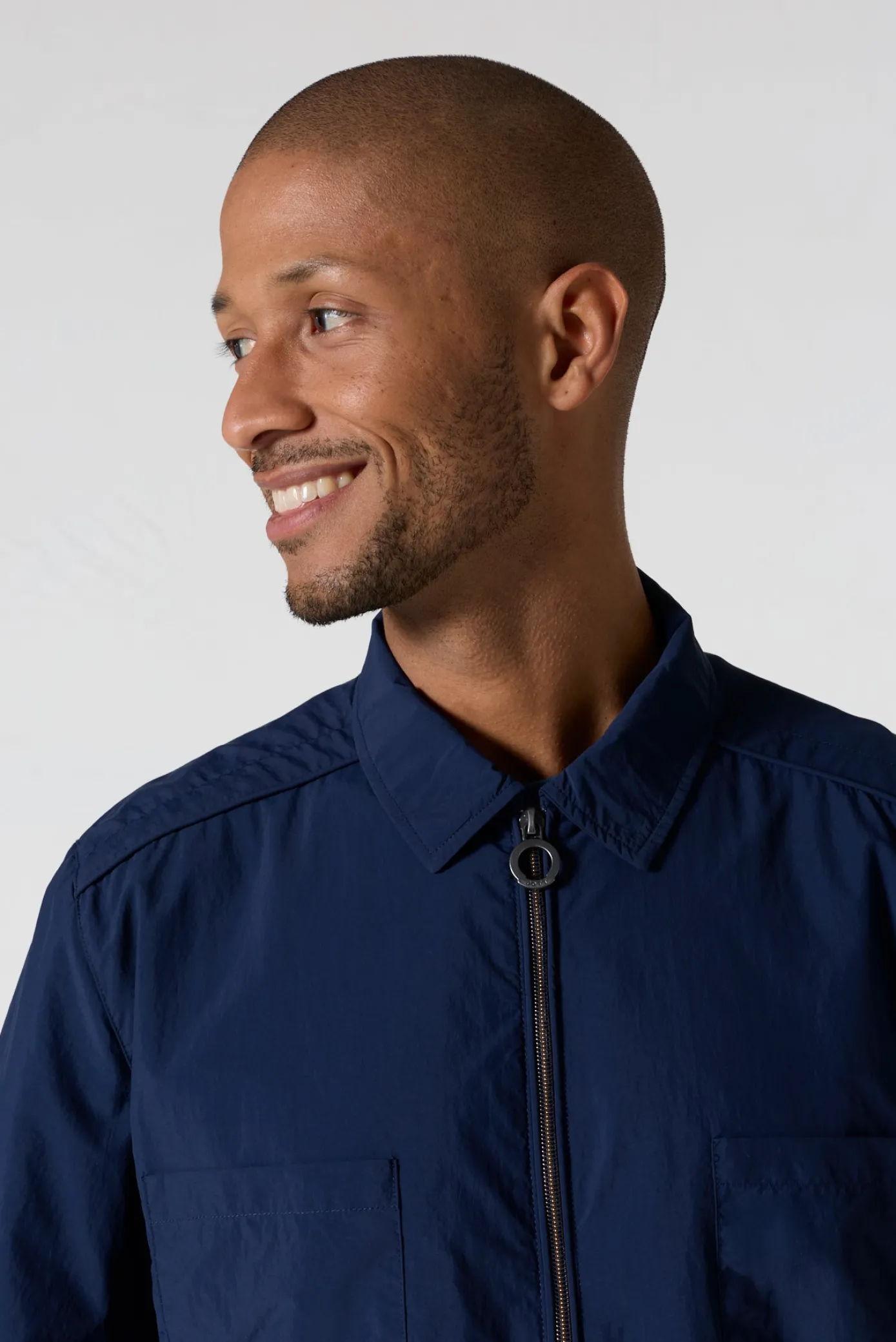 Veste légère col chemise Marine Guy