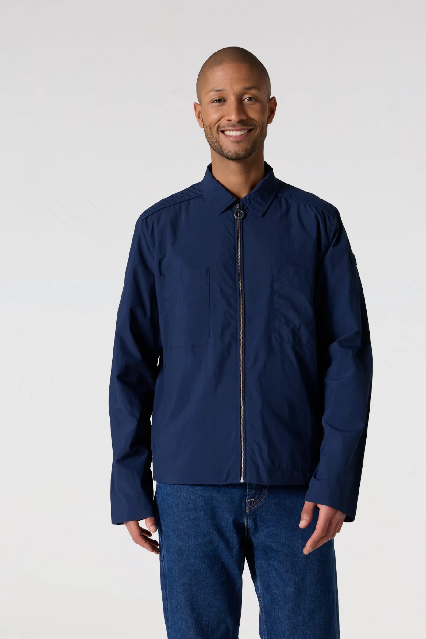 Veste légère col chemise Marine Guy