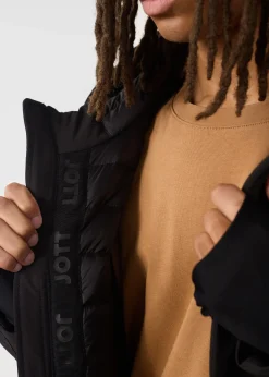 Veste longue à capuche Noir Icefloe