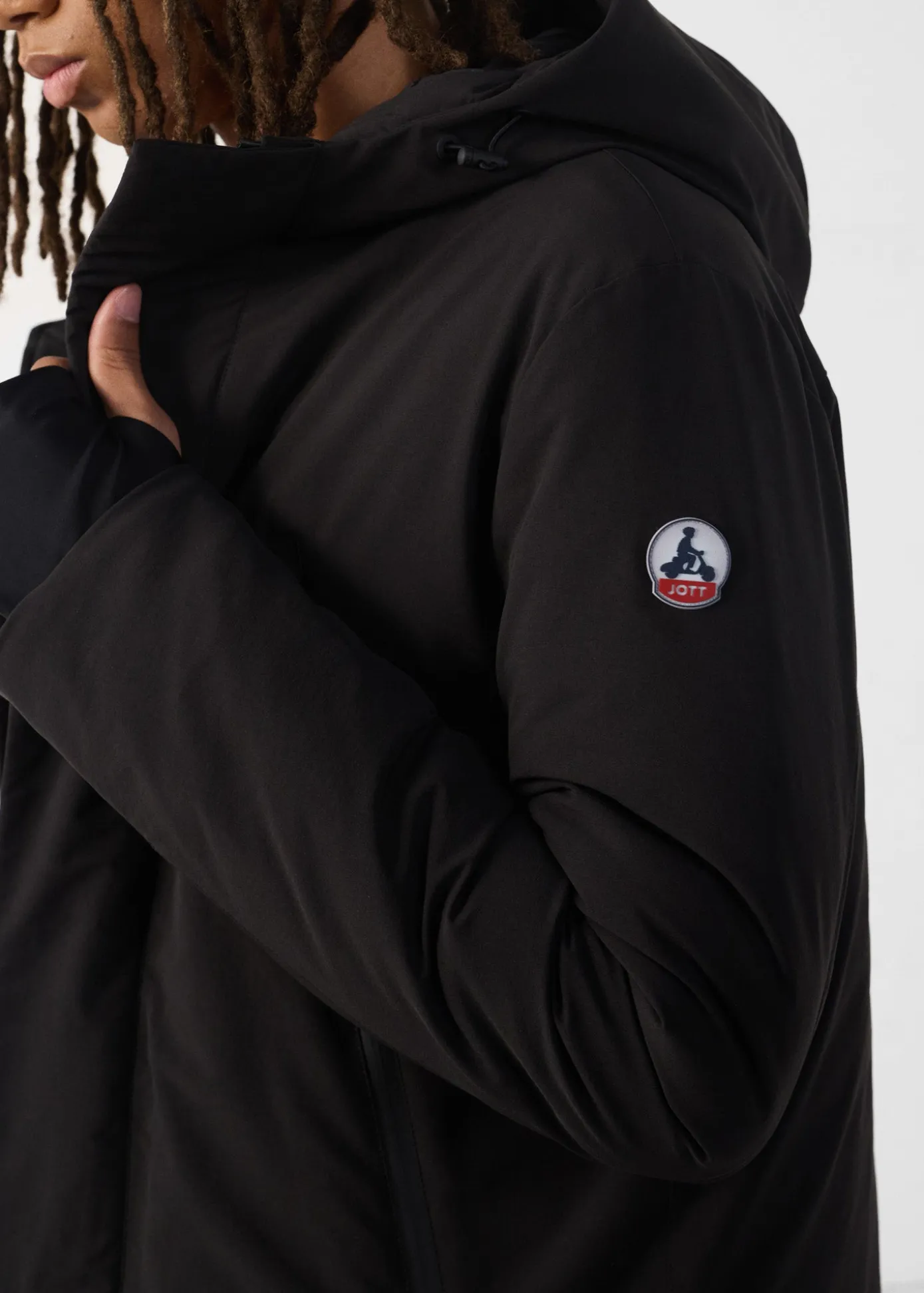 Veste longue à capuche Noir Icefloe