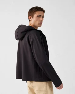 Veste 'oversize' bimatière Noir Ernest