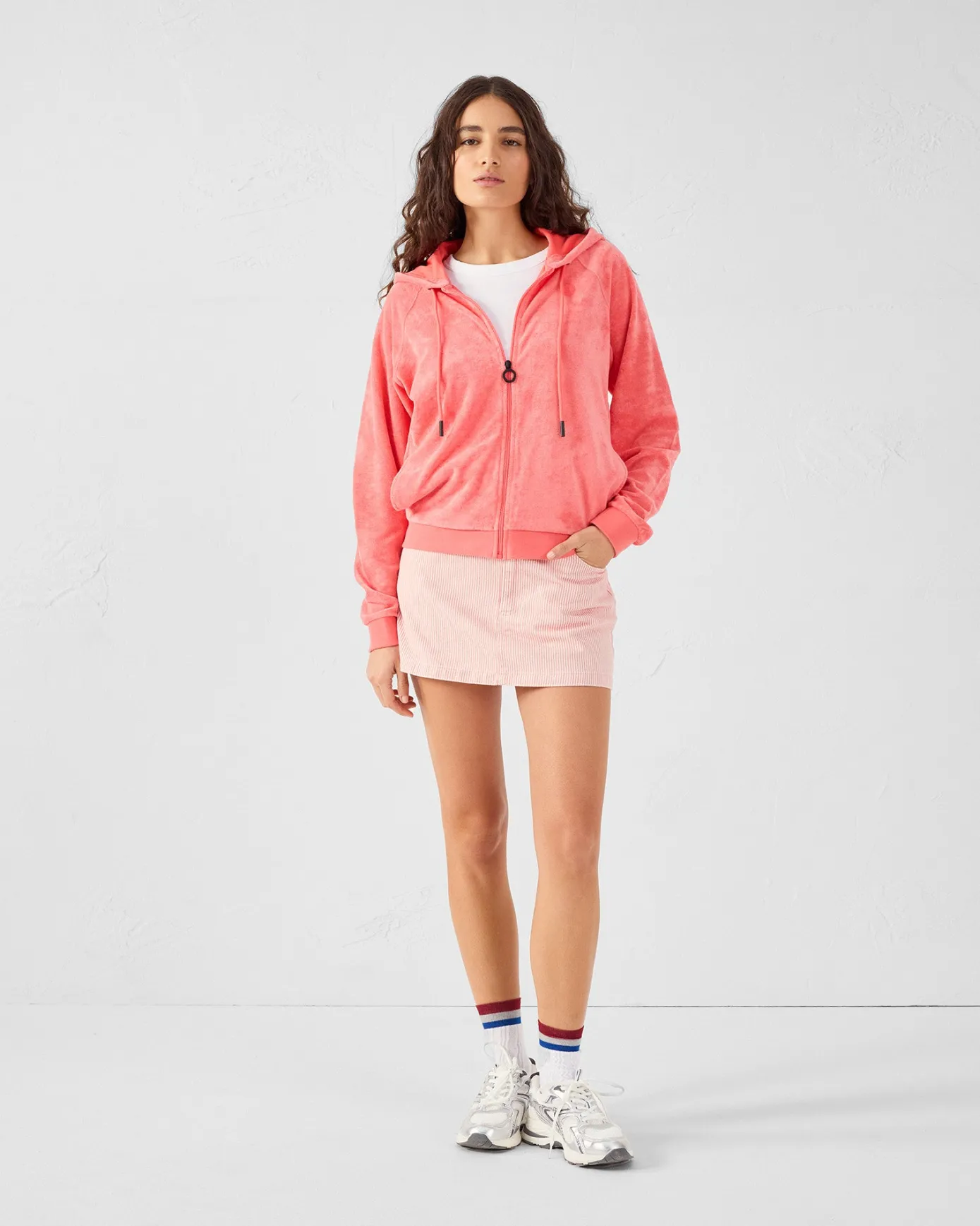 Veste zipée éponge Corail Anemone
