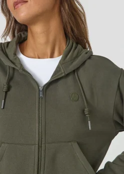 Veste zippée à capuche Army foncé Dalila