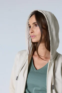 Veste zippée à capuche Naturel Sima