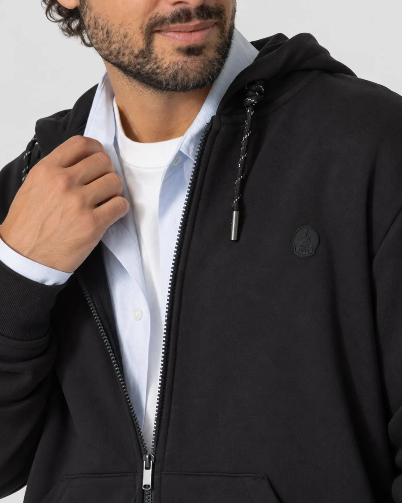 Veste zippée à capuche Noir Dalil