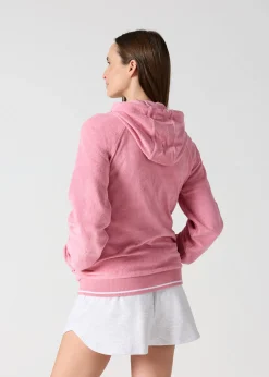 Veste zippée à capuche Pink antique Tellin