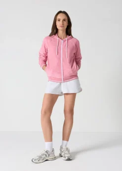 Veste zippée à capuche Pink antique Tellin