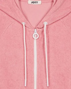 Veste zippée à capuche Pink antique Tellin