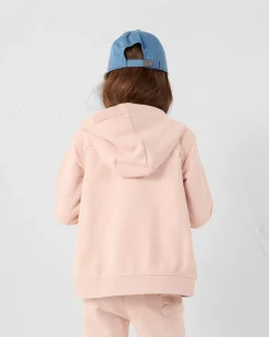 Veste zippée enfant en coton Pêche clair Tango