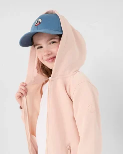 Veste zippée enfant en coton Pêche clair Tango