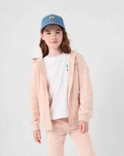 Veste zippée enfant en coton Pêche clair Tango