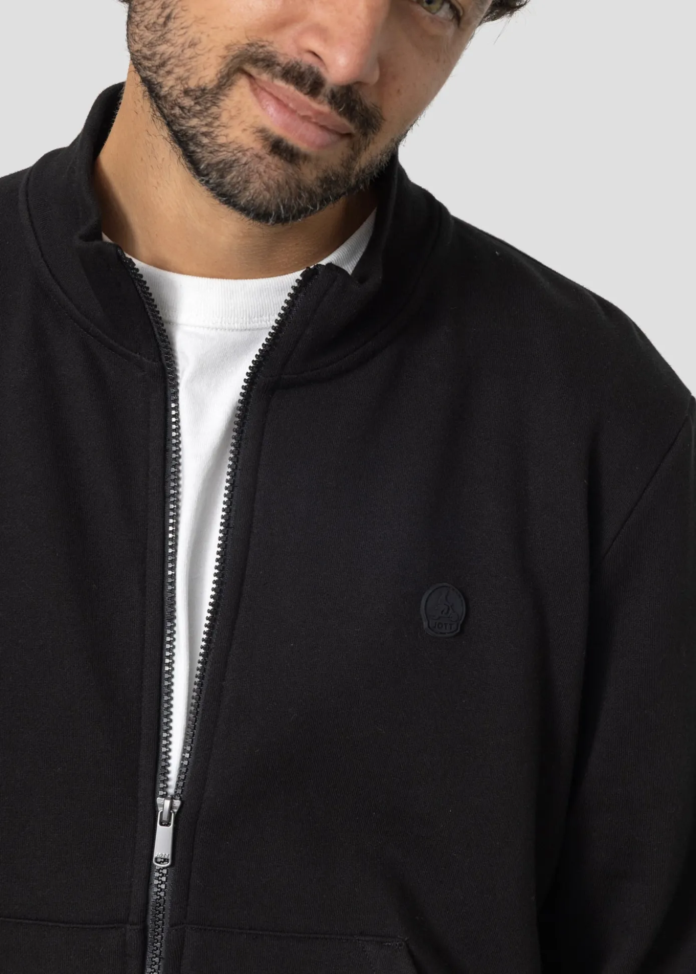 Veste zippée en molleton gratté Noir Jude