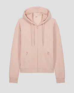 Veste zippée en molleton Pêche clair Leda