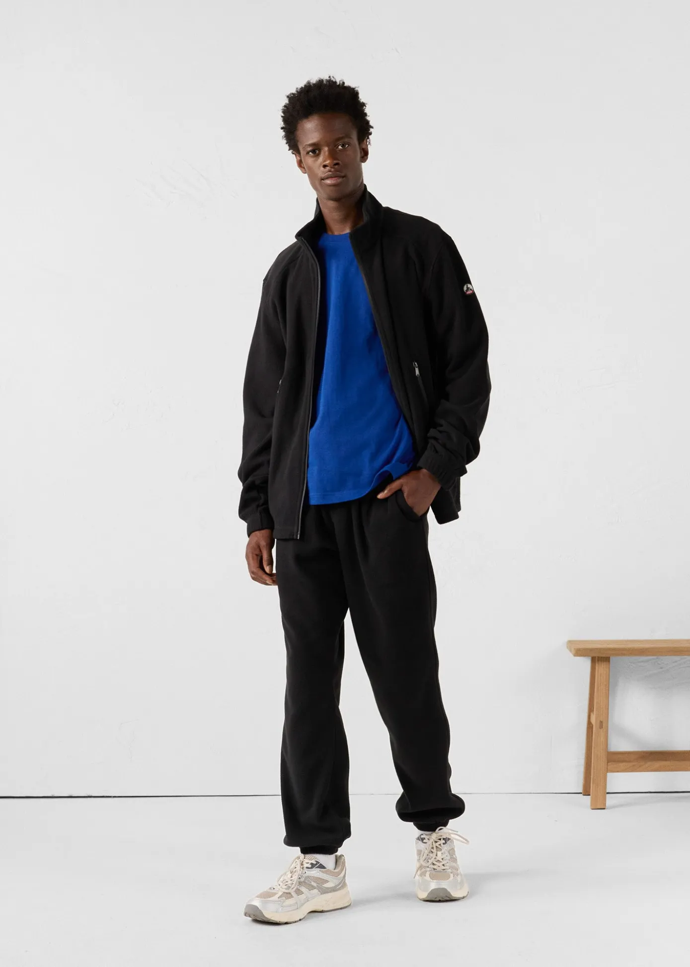 Veste zippée en polaire Noir Loid