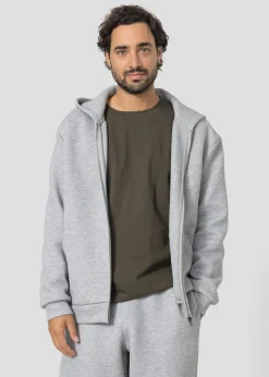 Veste zippée oversize à capuche Gris chiné Vahe