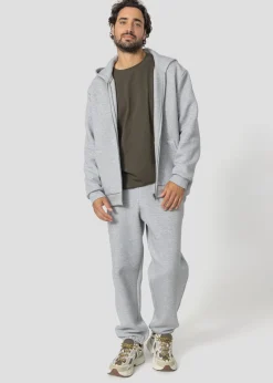 Veste zippée oversize à capuche Gris chiné Vahe