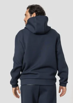 Veste zippée oversize à capuche Bleu nuit Vahe