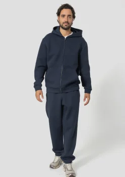 Veste zippée oversize à capuche Bleu nuit Vahe