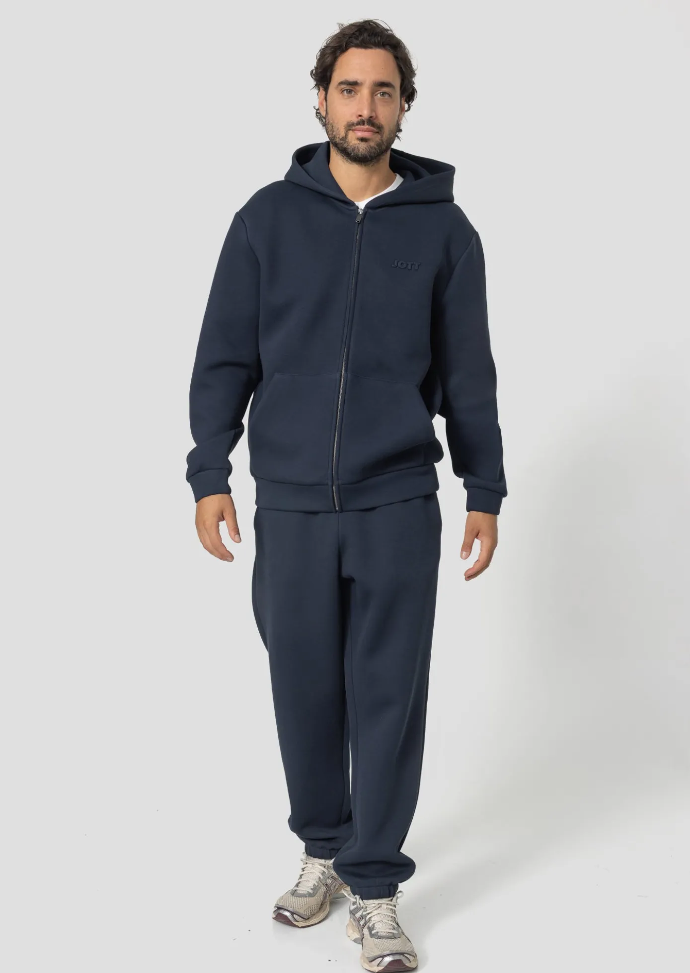 Veste zippée oversize à capuche Bleu nuit Vahe