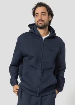 Veste zippée oversize à capuche Bleu nuit Vahe