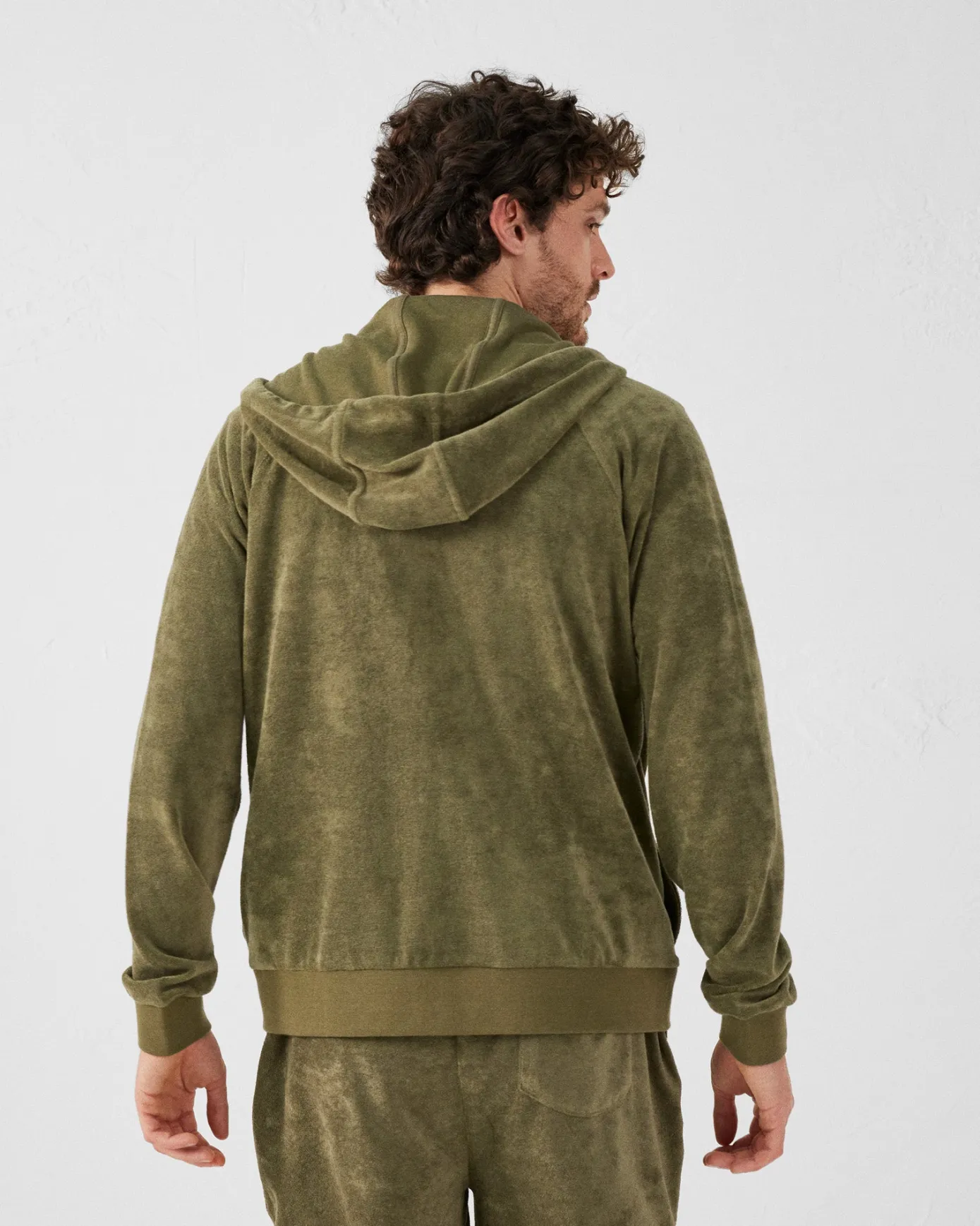 Veste zippée éponge à capuche Army Mojave