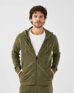 Veste zippée éponge à capuche Army Mojave