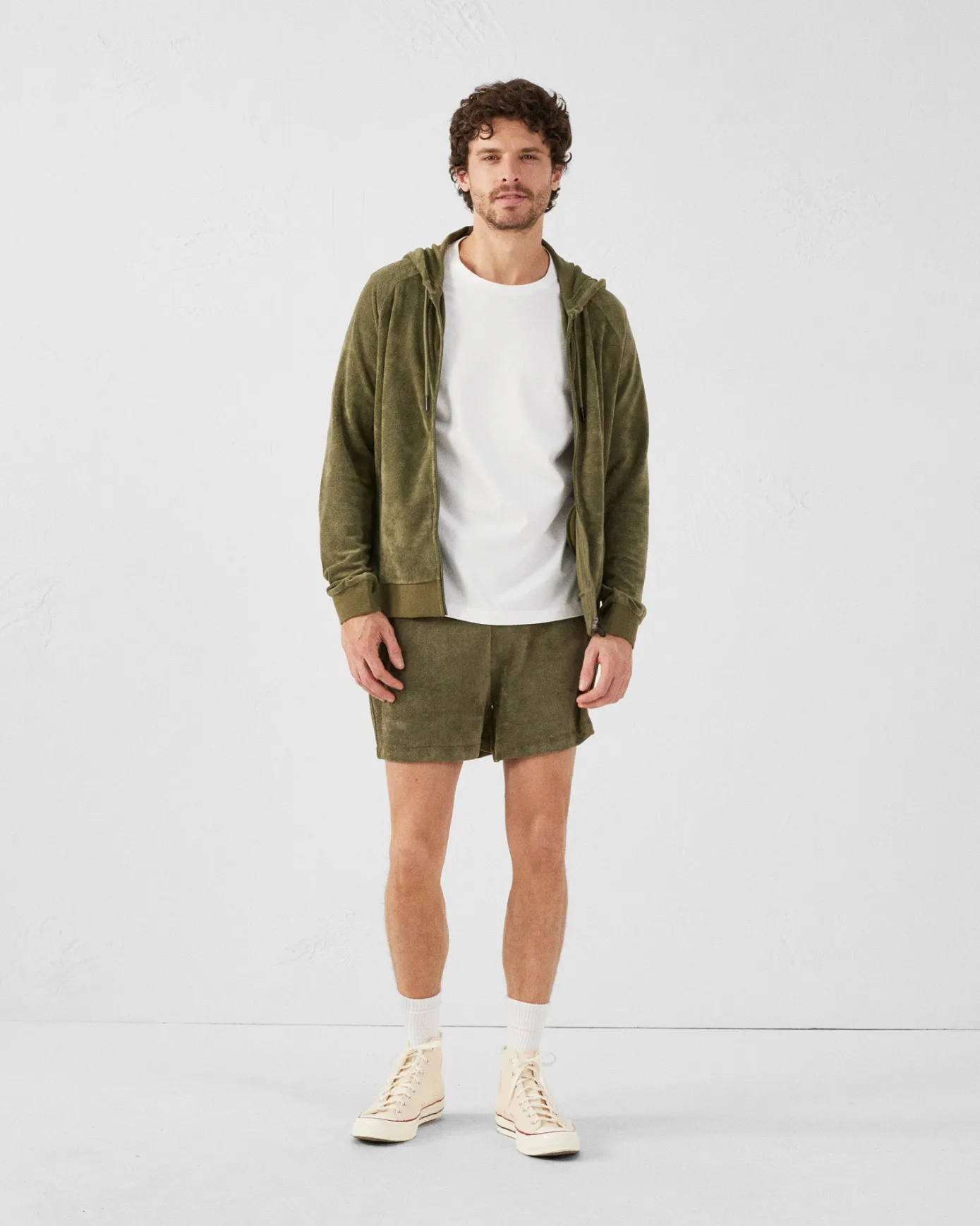 Veste zippée éponge à capuche Army Mojave